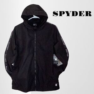 SPYDER NEW WITH TAGS WOMENS BLACK ZIP UP HOODED JACKET COAT MEDIUM
